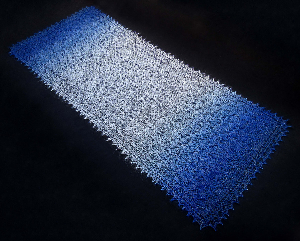 Orenburger Schal Gestrickter Ziegenflaum Schal Shawl Scarf Strick Stola Handmade