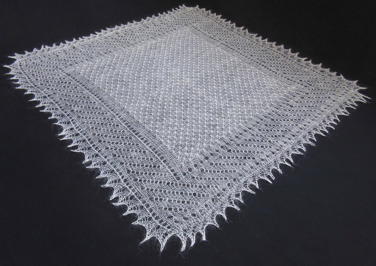 Gestrickter Ziegenflaum Schal Orenburger Schal Shawl Scarf Strick Stola Handmade
