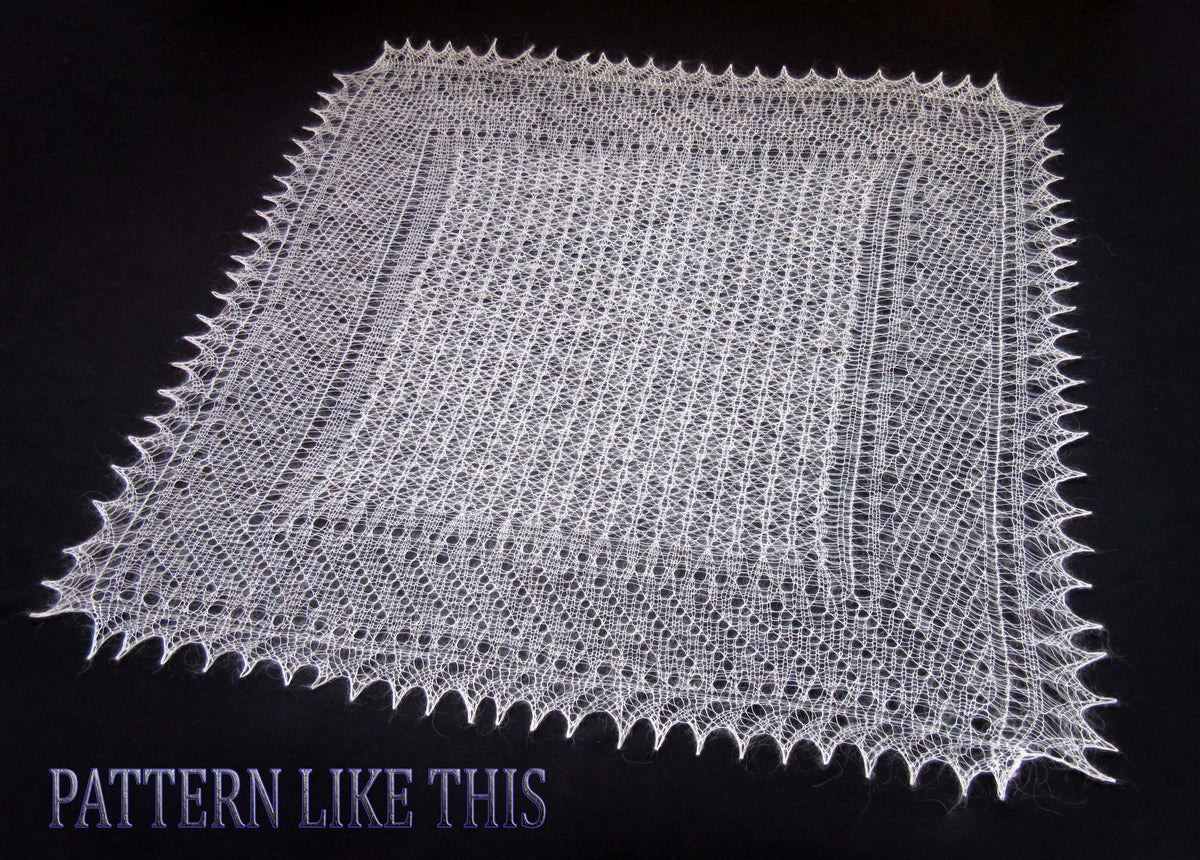 Gestrickter Ziegenflaum Schal Orenburger Schal Shawl Scarf Strick Stola Handmade